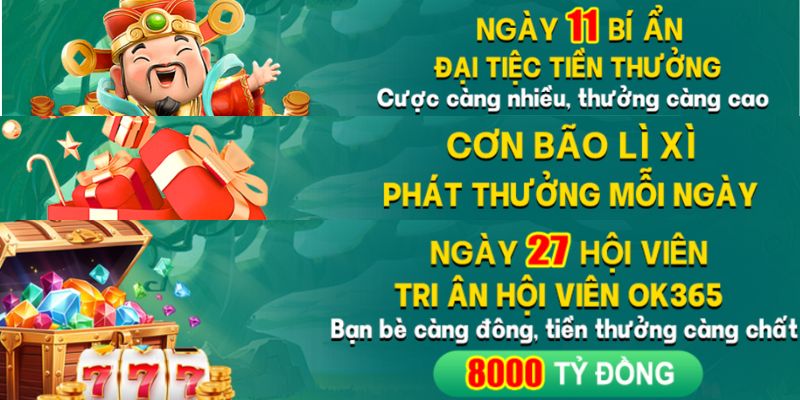 Trang giải trí phát thưởng cho khách hàng đăng nhập mỗi ngày